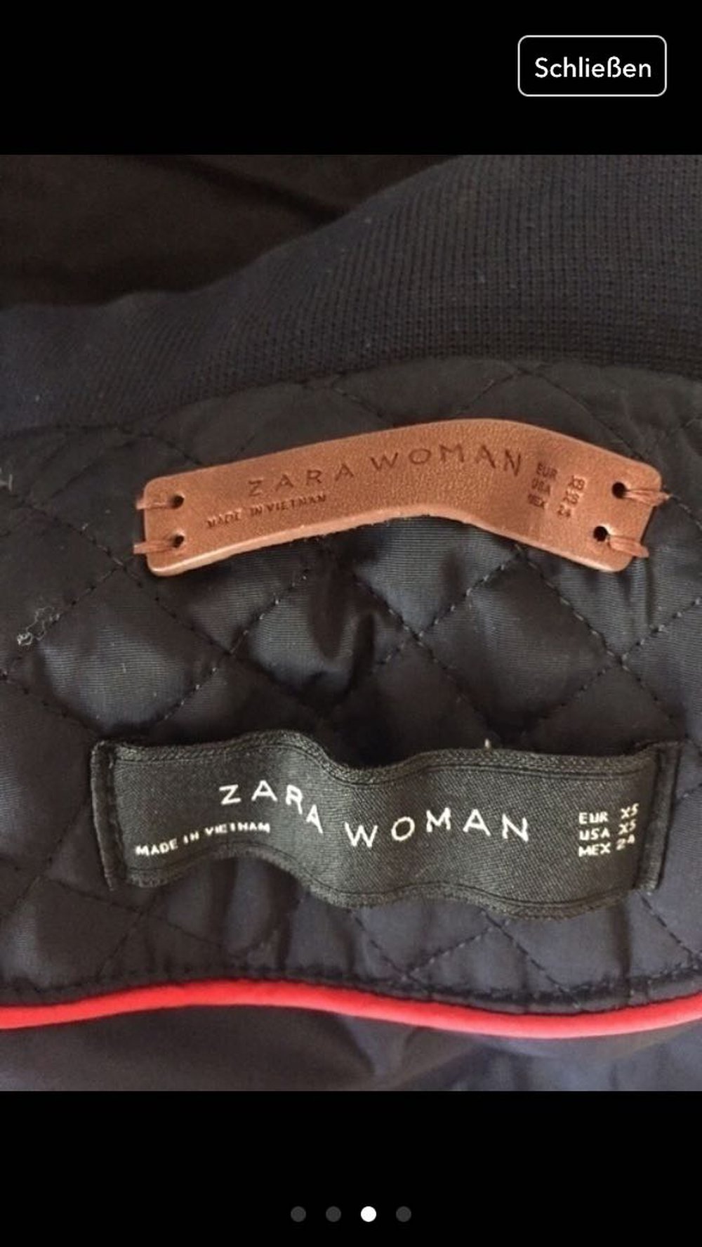Zara Woman Steppjacke Dunkelblau