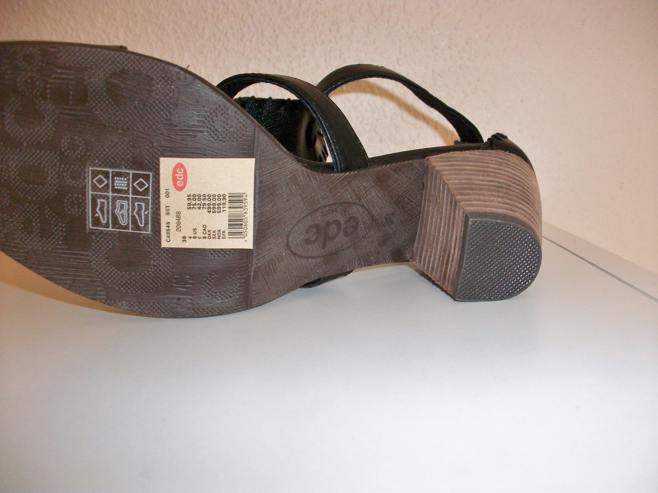 Unbenutzte Esprit Gladiator Pumps Sandalen schwarz Gr. 38, wie neu! #Esprit #Sandaletten