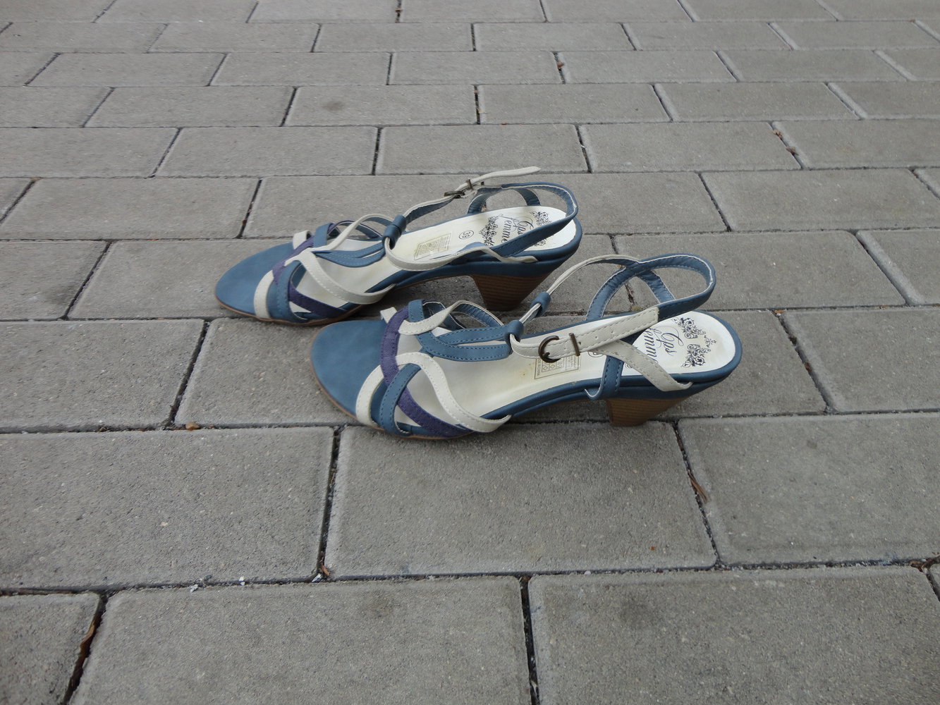 Sandalen blau silber Sommer Basic