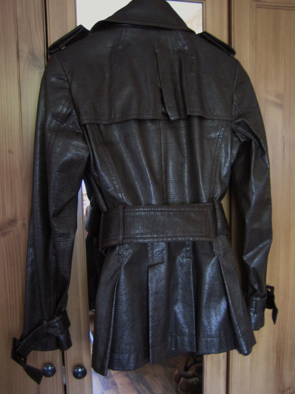 Lederjacke Schlangenlederimitat Zara