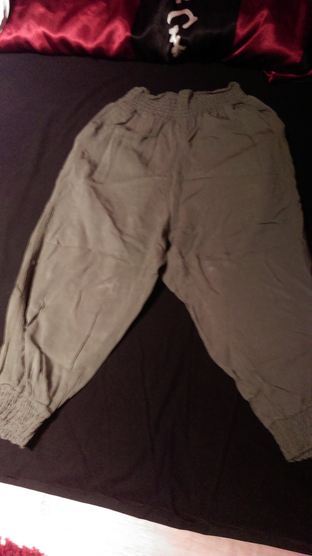 Haremshose olive sommerhose 3/4