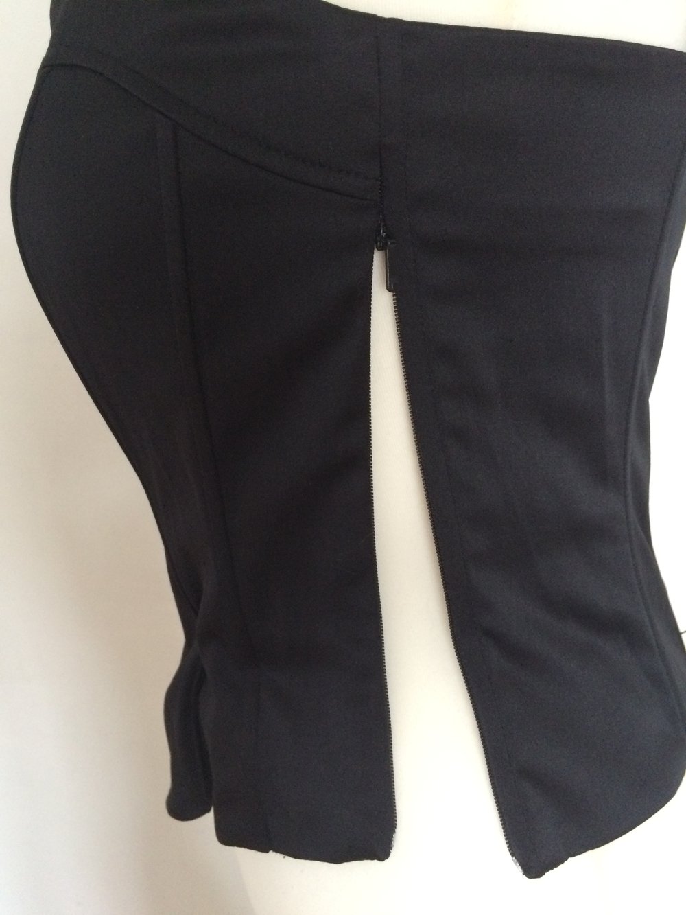 Corsett Corsage schwarz glänzend