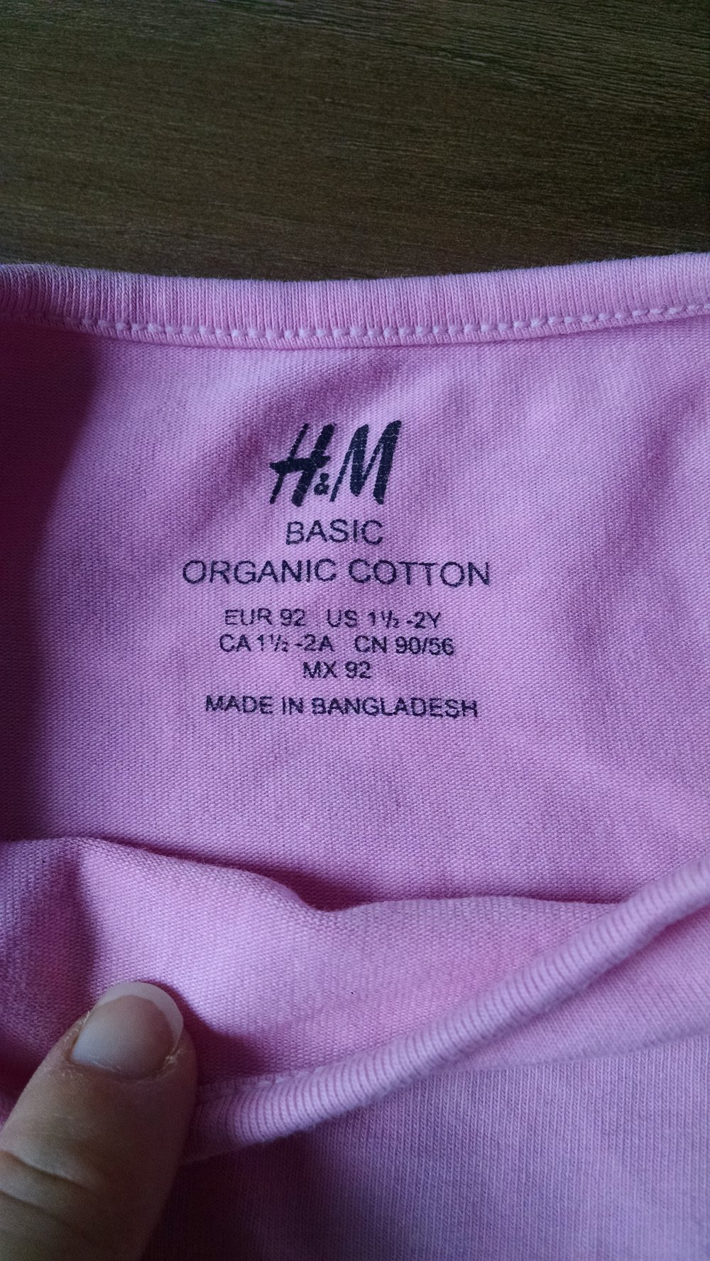 Rosa Langarmshirt Gr. 92