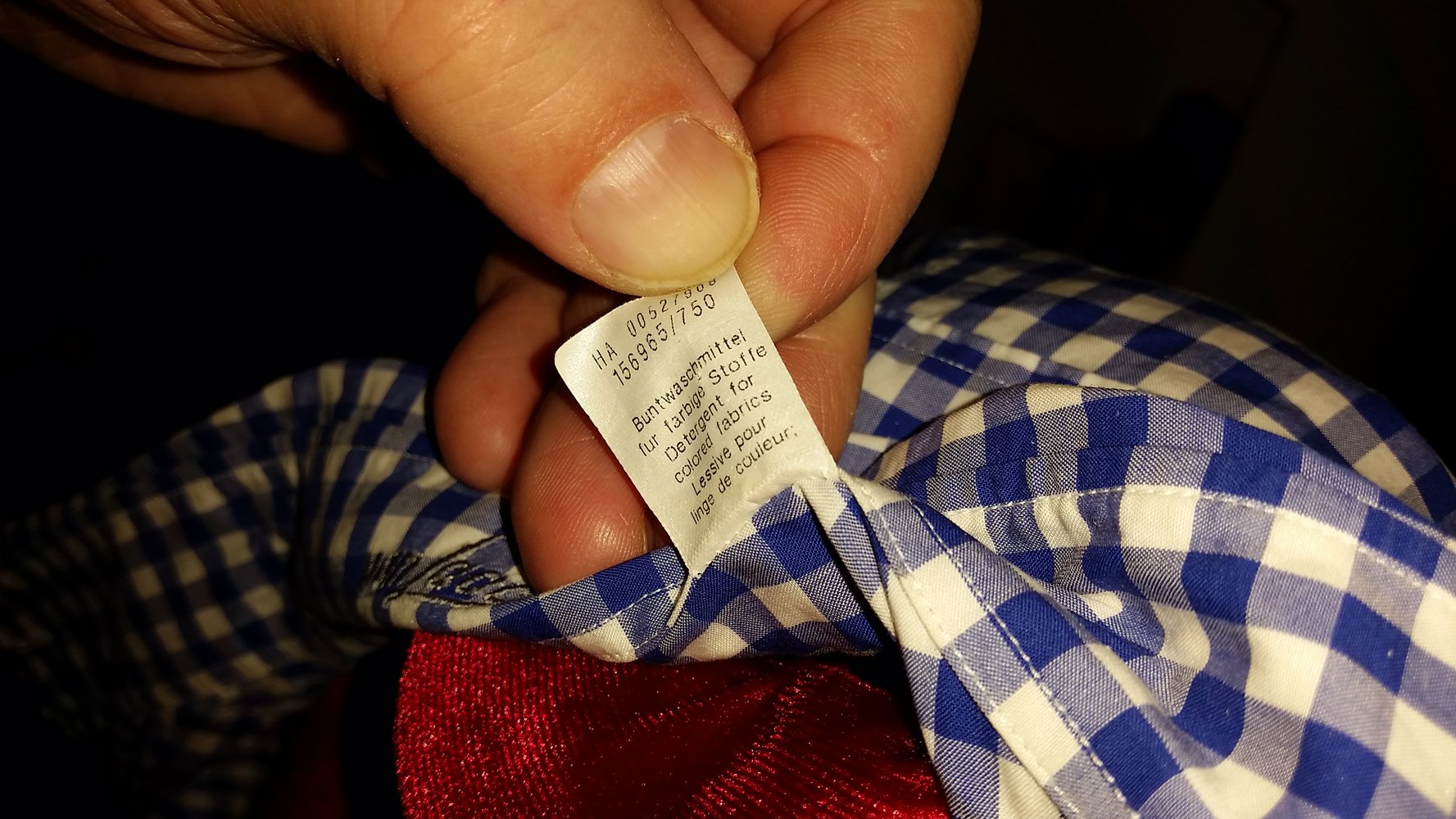 van Laack Bluse blau-weiß kariert Größe M