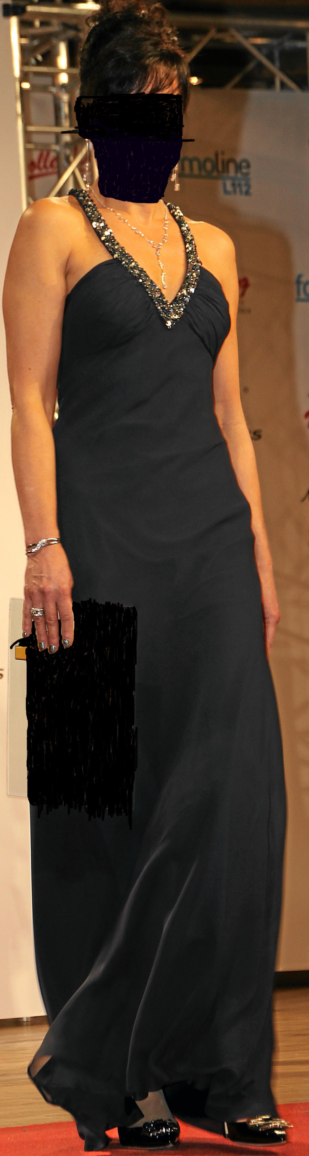 Dunkelblaues Abendkleid