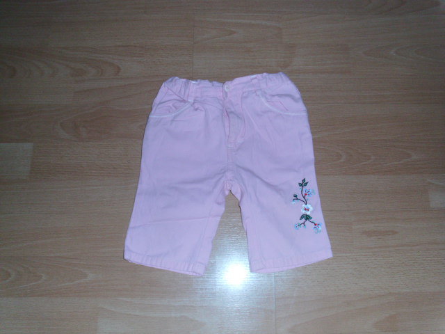 Caprihose von Beebies, rosa mit Blumen, Gr. 86