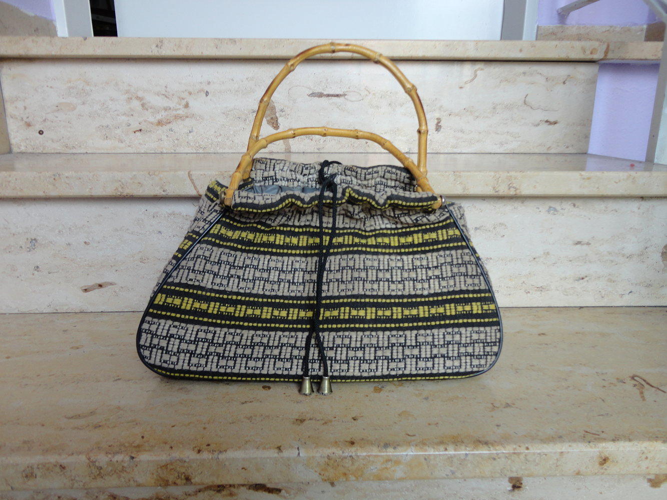 Tasche Henkel grün bunt Basic