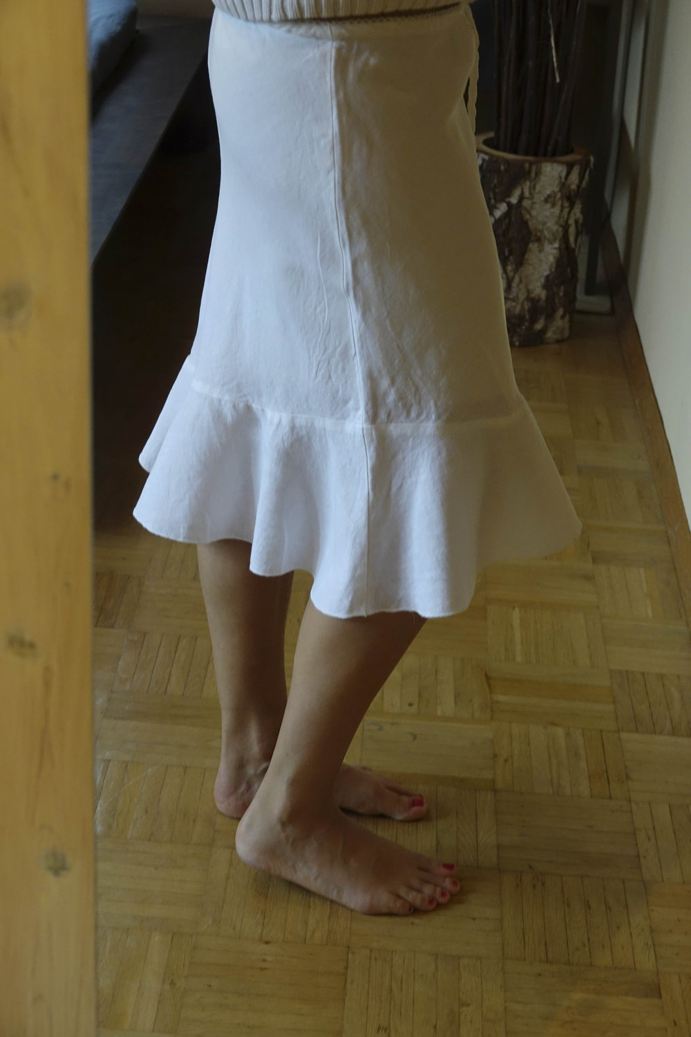Weißer luftiger Sommerrock