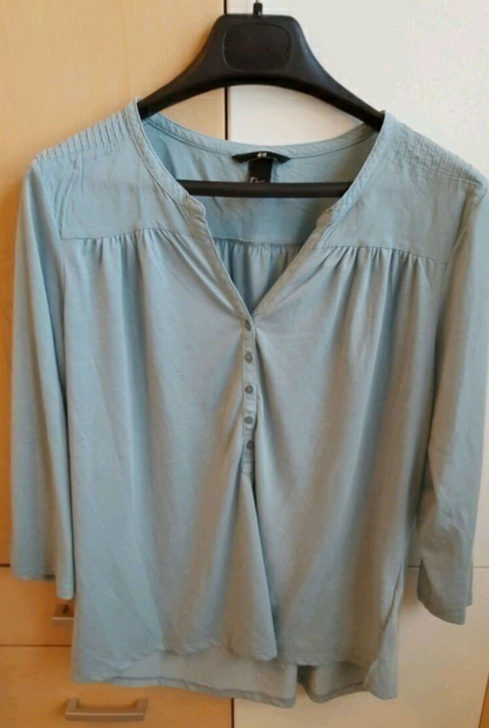 Hellblaues 3/4 Arm Oberteil 