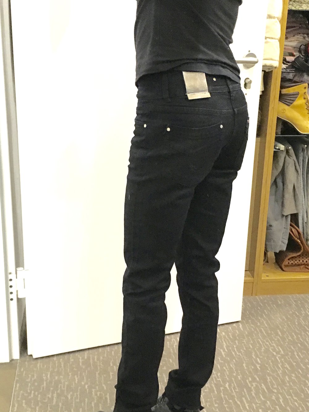 Karen Millen Double Bottom Skinny Jeans schwarz Gr. XS 34 w25 NP 119 EUR