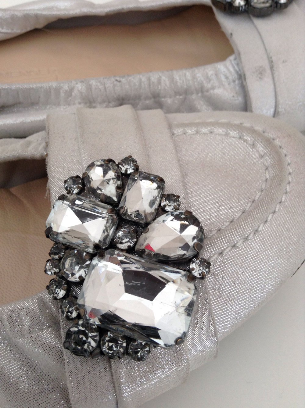 Schuhe, Ballerina, Swarovski Steine, Strass, Echtleder, Neu! 