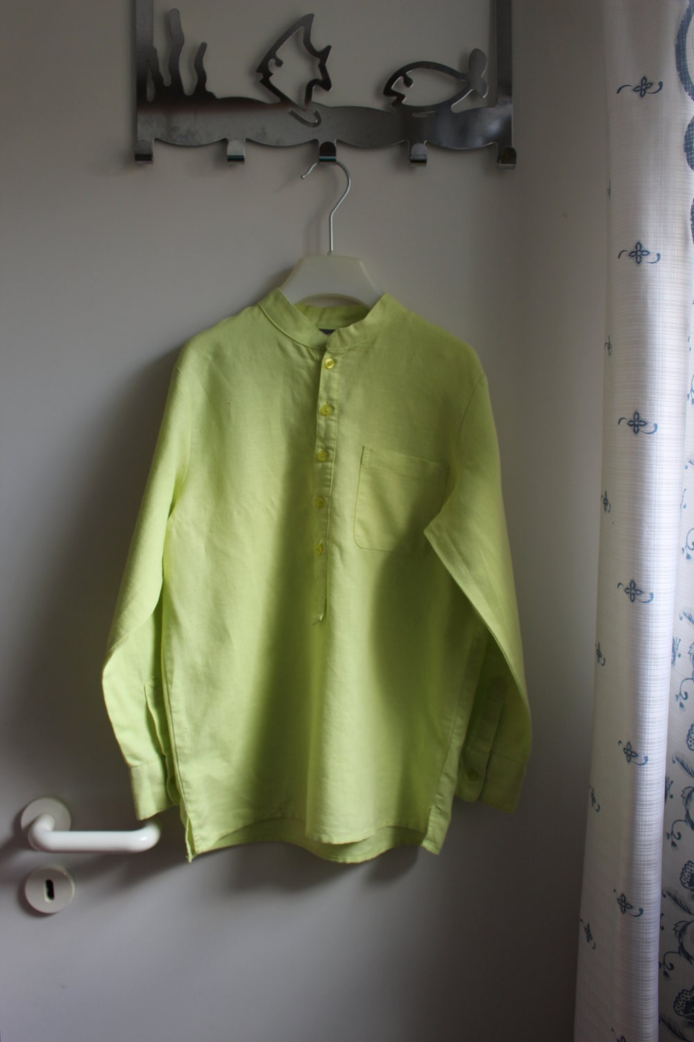 61. Leinen-Baumwollhemd von Vertbaudet für fesche Jungs, Gr. 134-140