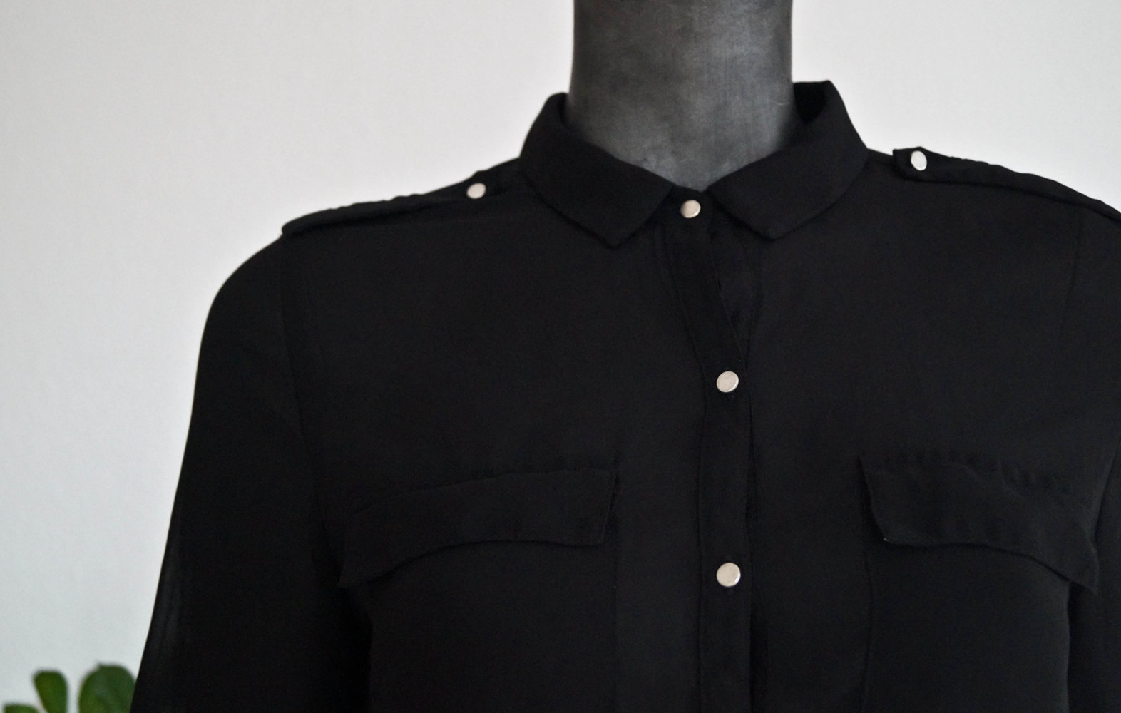 Transparente vokuhila Bluse