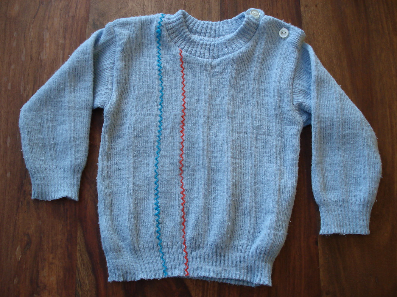blauer Kuschelpullover Vintage