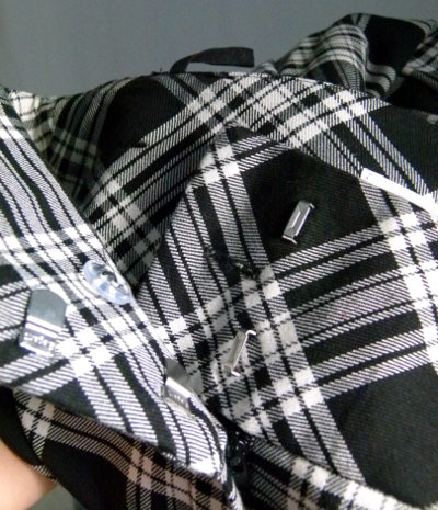 Karo Hose, schwarz/weiß kariert, Gothic Emo Punk Ska Rockabilly Alternative