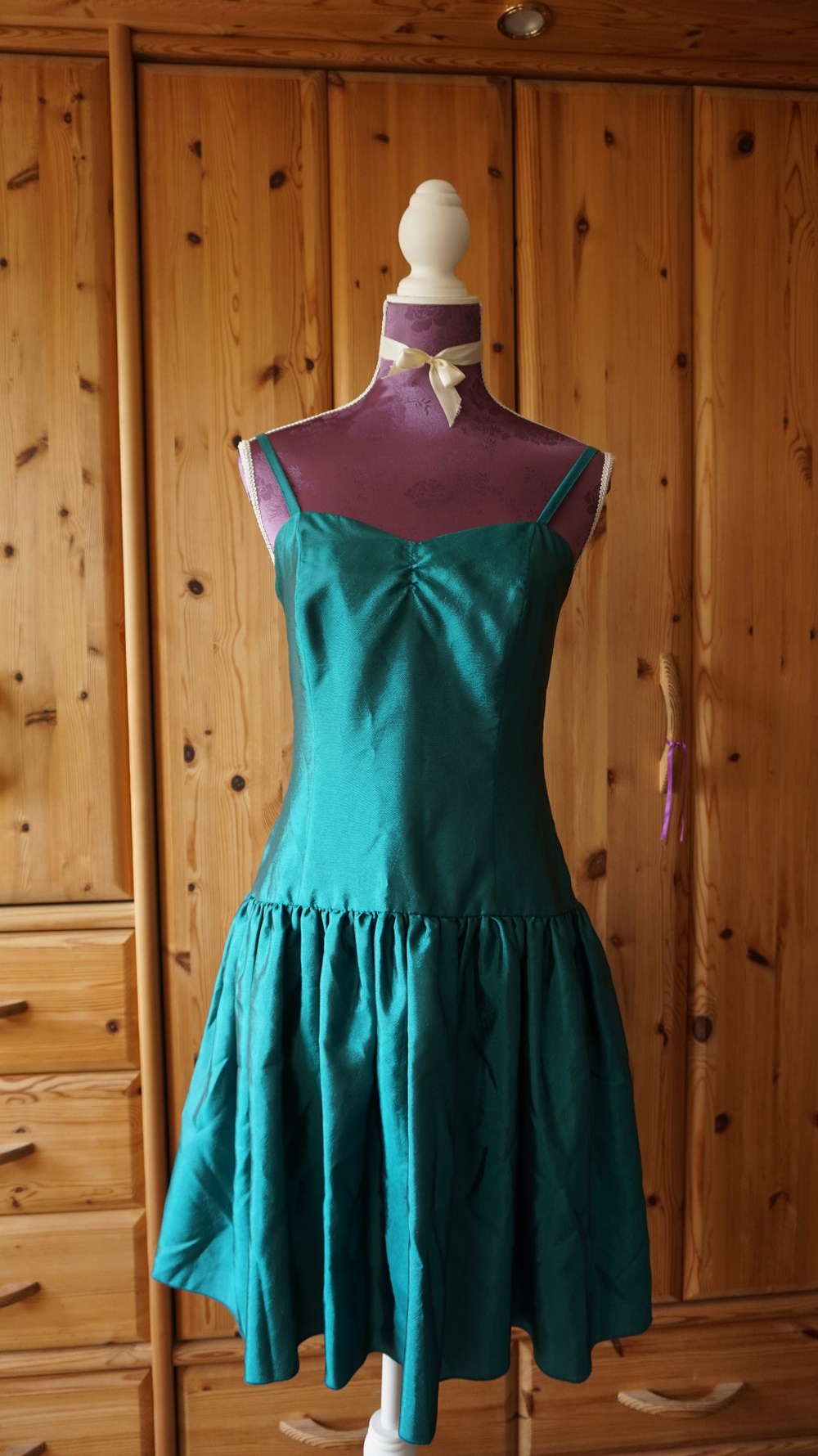 Grün/Türkises kurzes Abendkleid Cocktailkleid