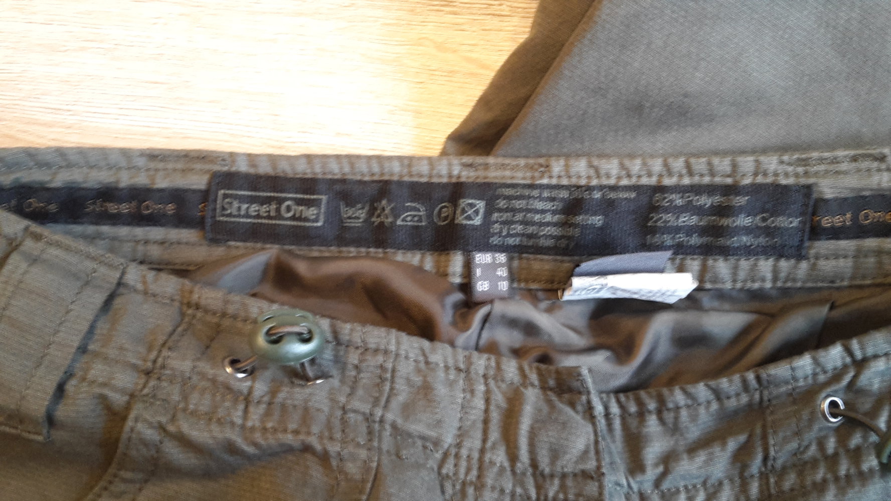 Street one Gr36/Solive grau cargo Hose Sommer Army chic business 