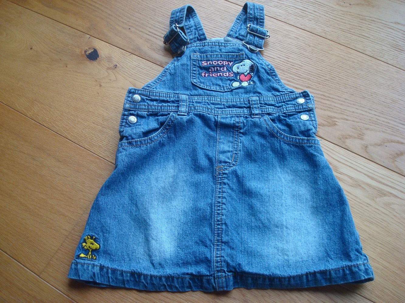 Kleid, Jeanskleid mit Snoopy von H&M Gr. 80
