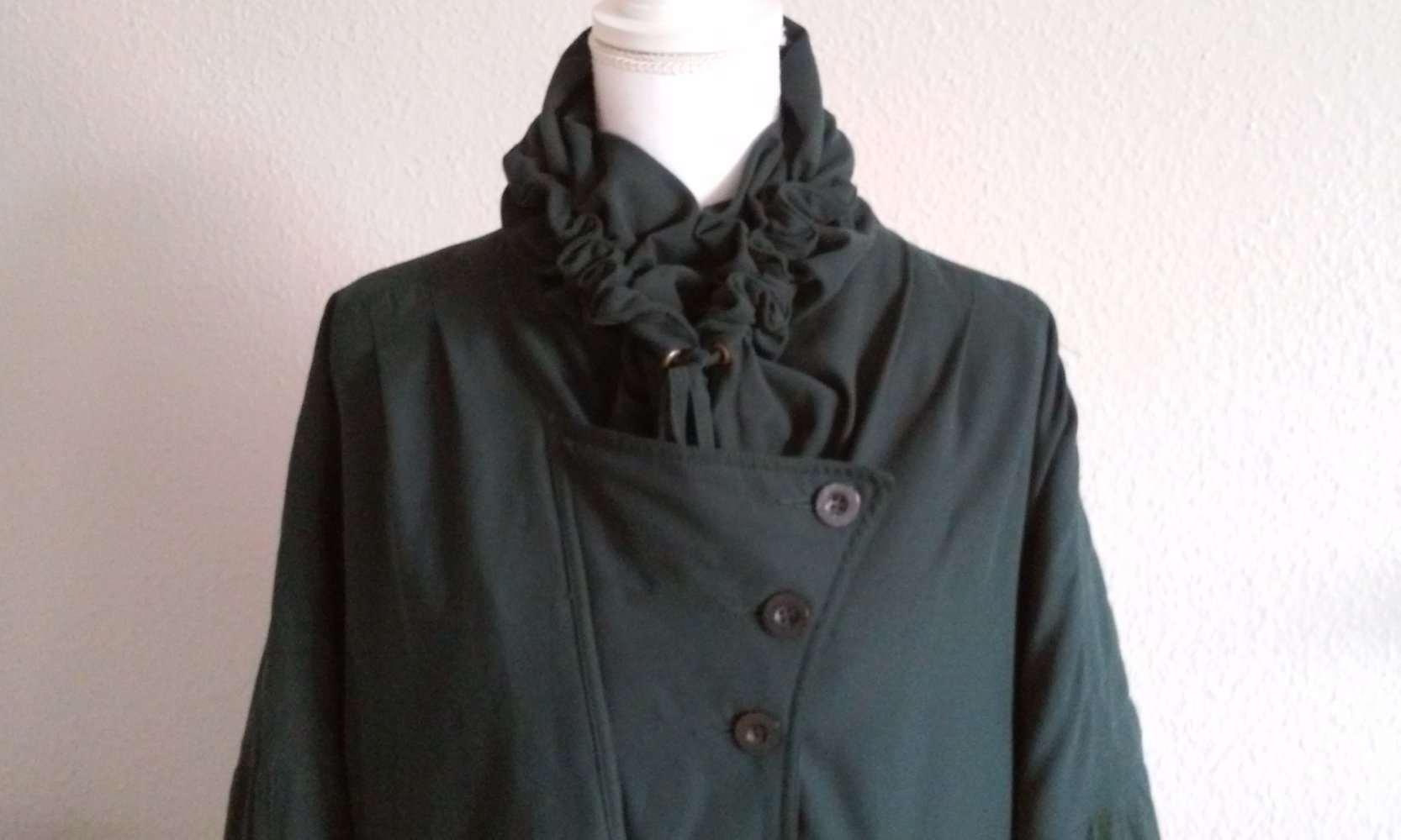 Parker Jacke Mantel Anorack wattiert warm dunkelgrün