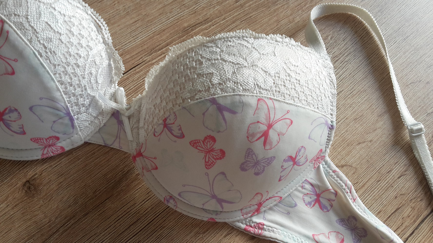 süß BH 75B weiß schmetterlinge 