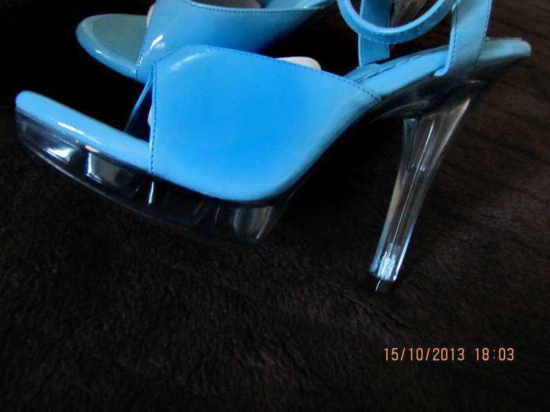Sexy Baby-blaue High-Heels - Stielettos (Gogo) 38
