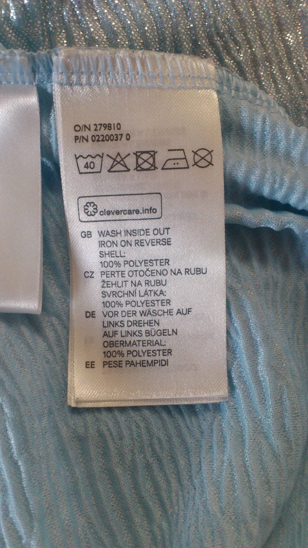 Kleid hellblau silber 34/36 H&M Sommer Kinder Größe 164