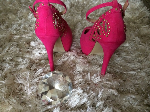 High Heels Pink/Nieten 