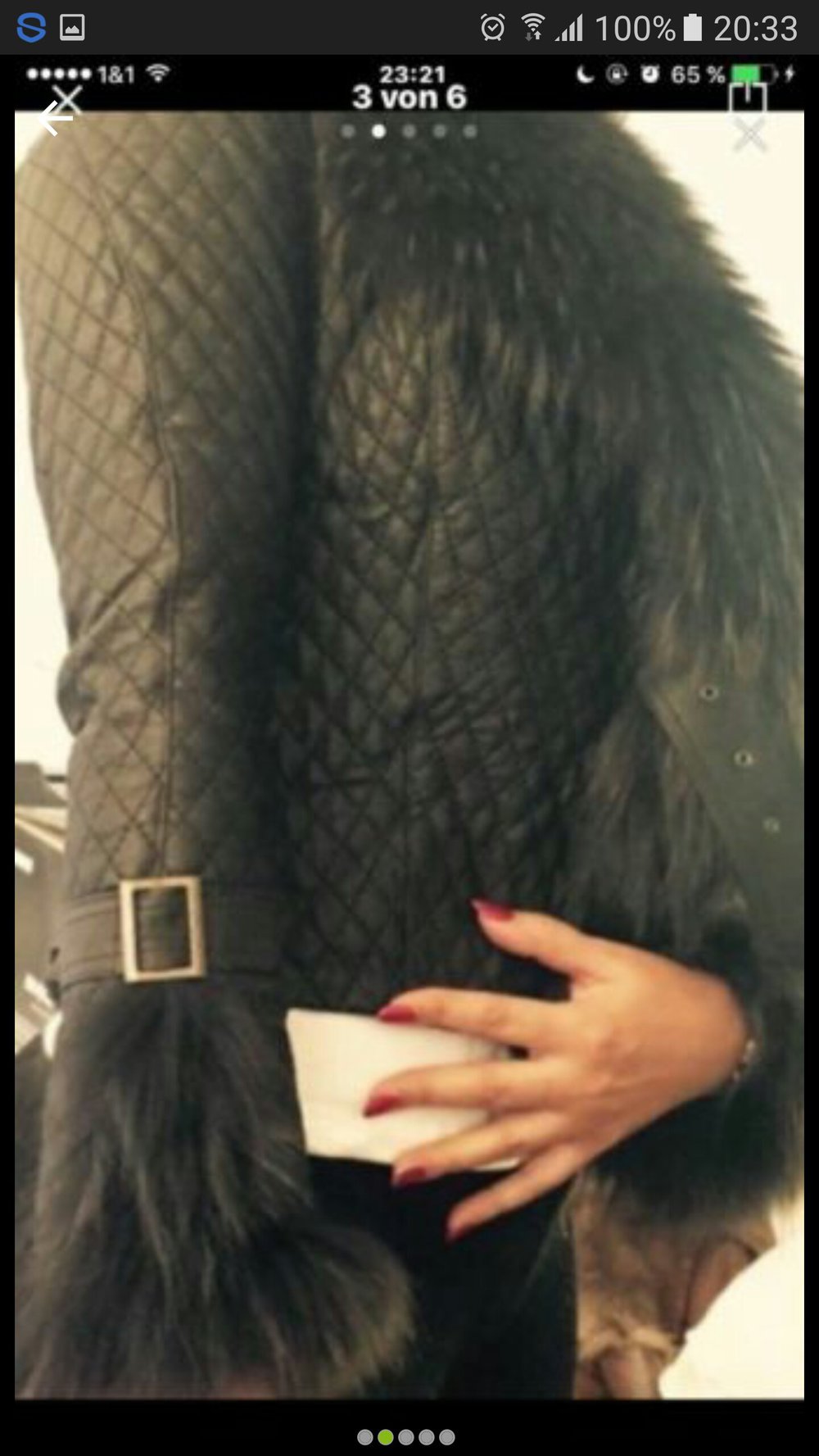 Lederjacke pelzjacke neu gr.36/38 