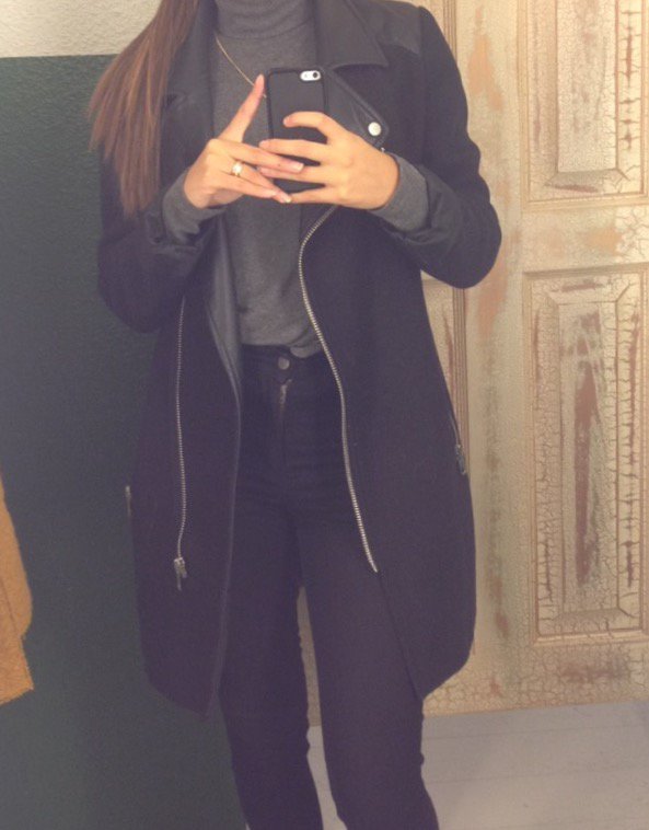 Pimkie Mantel Coat schwarz 