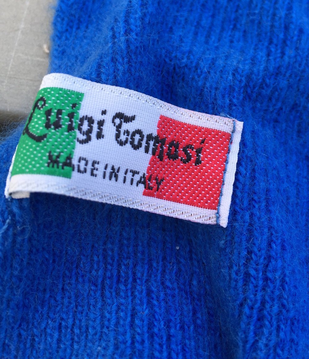 SCHAL Strickschal FEINSTRICK royalblau 