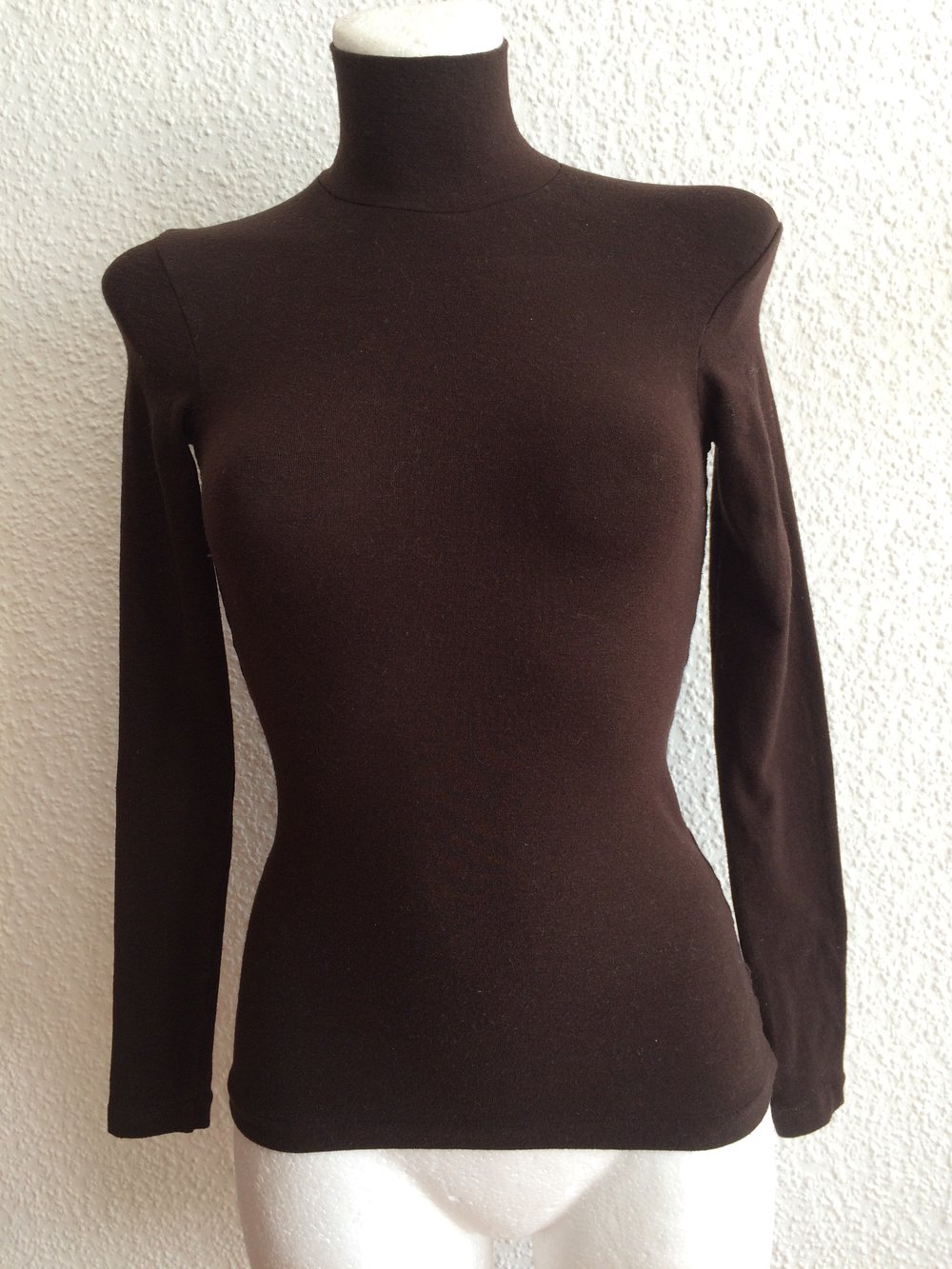 Chou de PEDU Pullover, Oberteil, Jumper, Top aus Jersey mit Rollkragen in Braun
