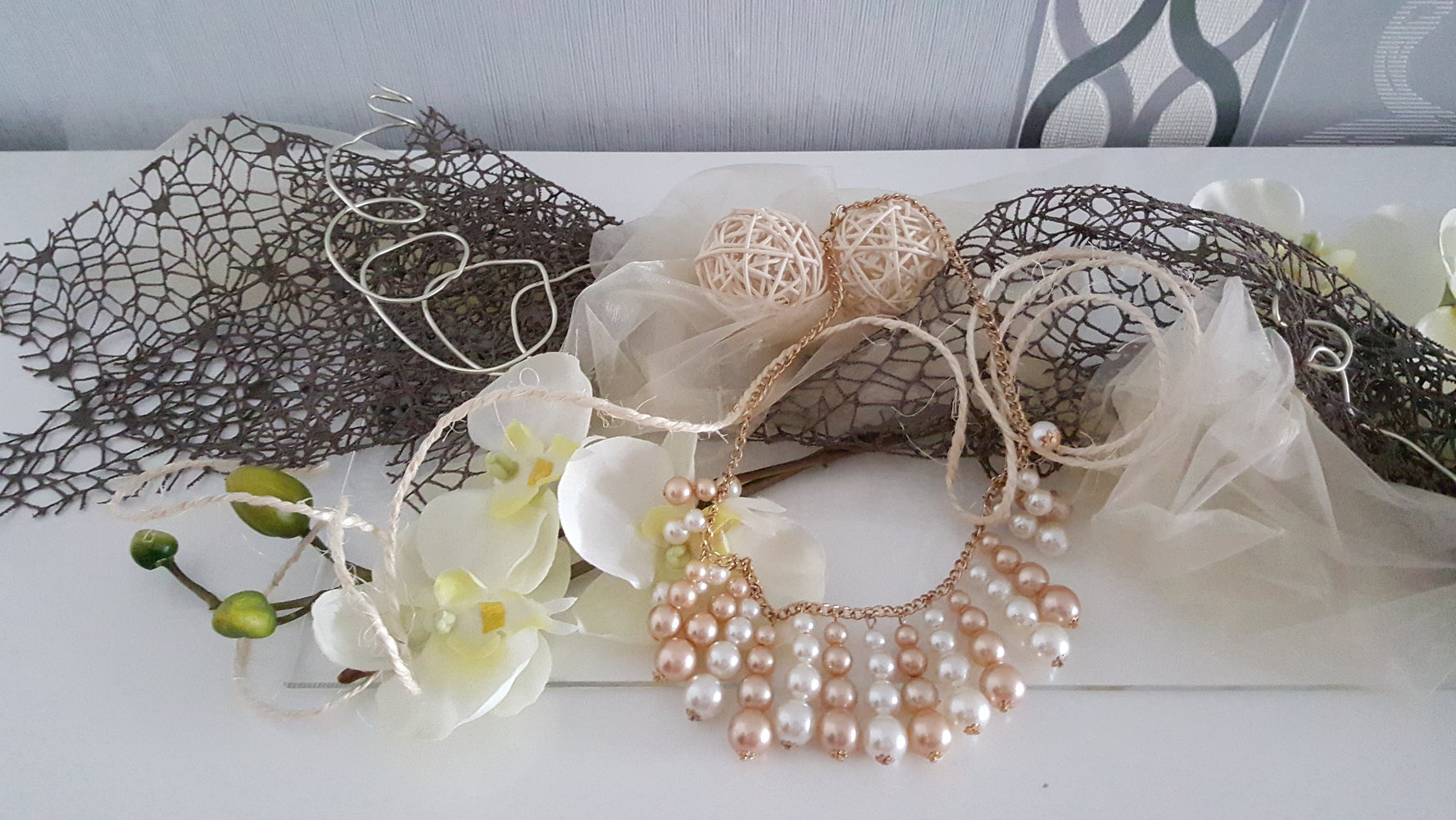 Wunderschöne Perlen Kette Statementkette