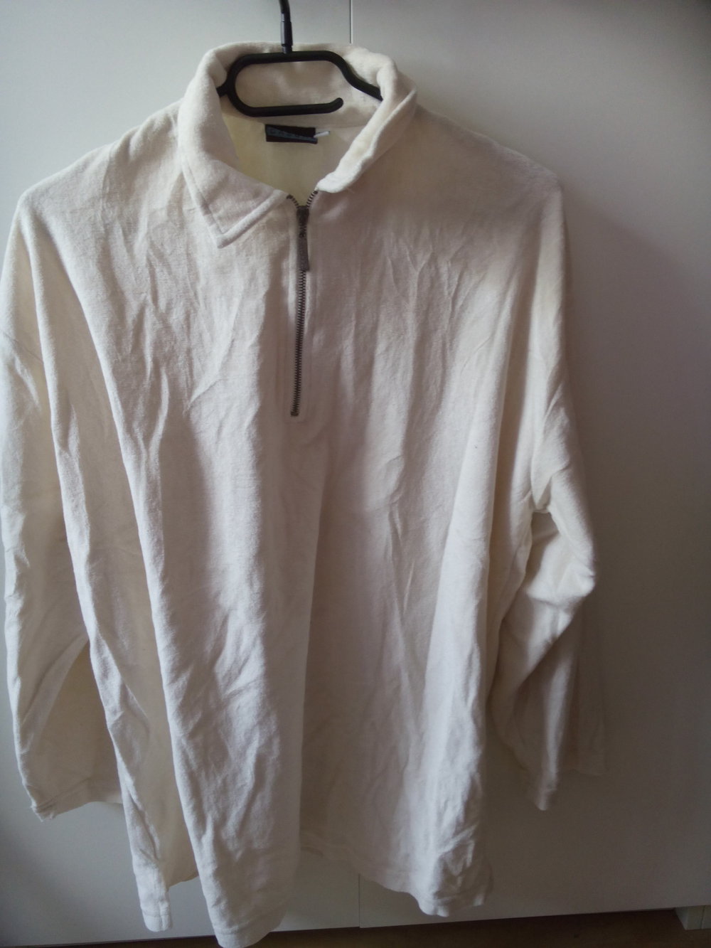 Cremefarbene Nikkipullover