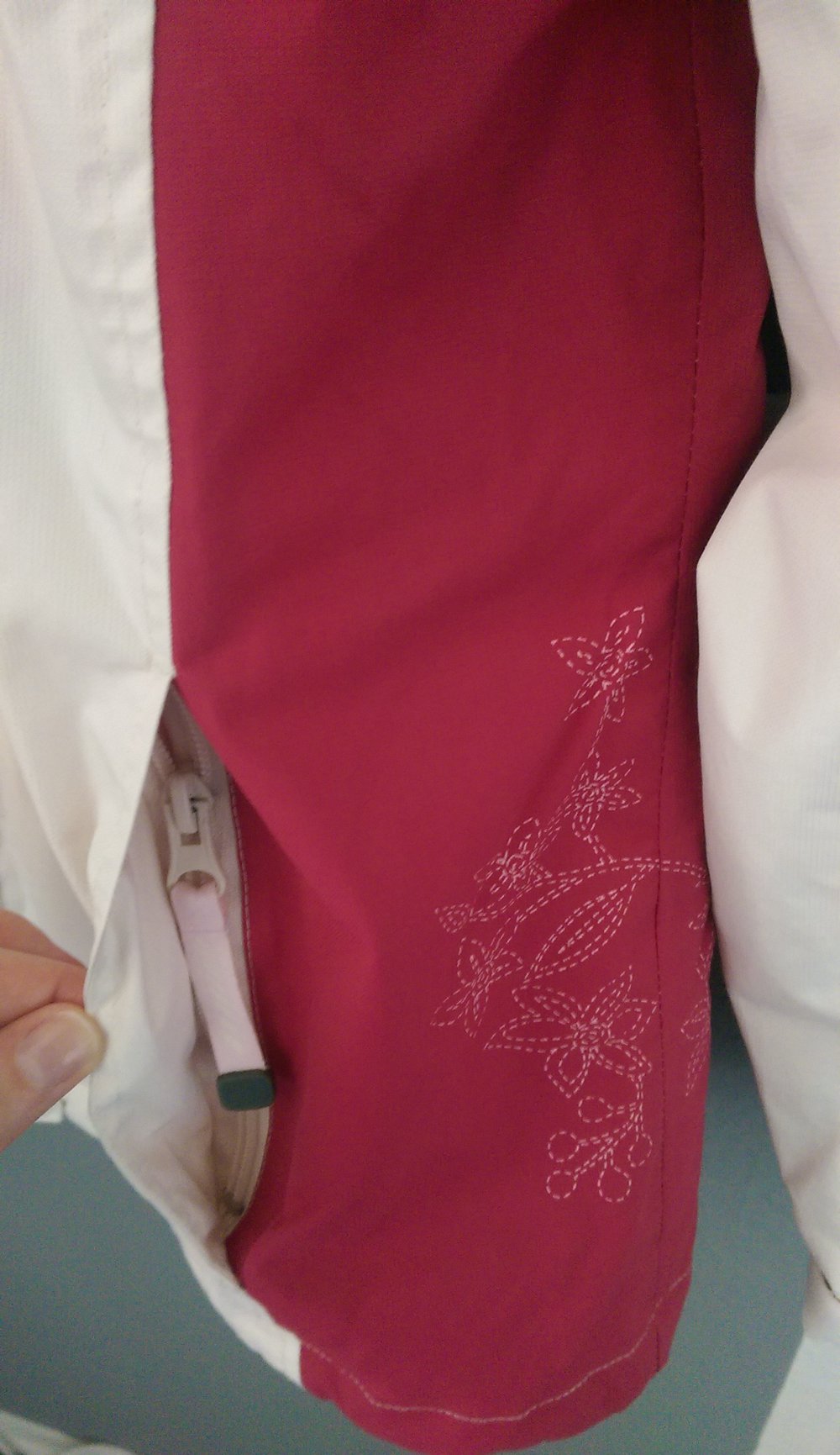 2-teilige weiß/rosa Tchibo Funktionsjacke