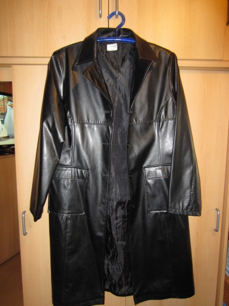 Ledermantel Halloweenmantel lang Gr.L 42/44