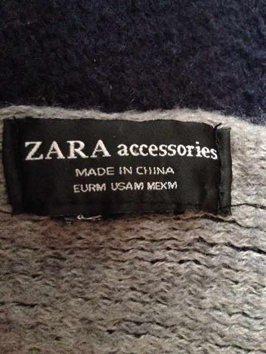 Winterschal Schal Zara blau grau