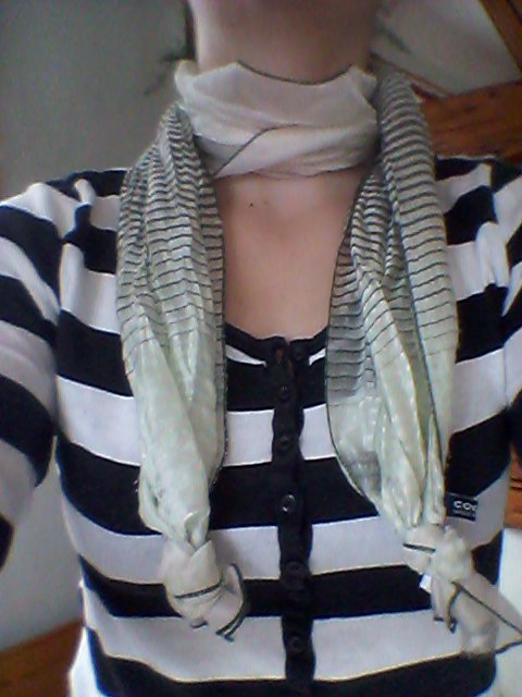 Halstuch Grüntöne Streifen