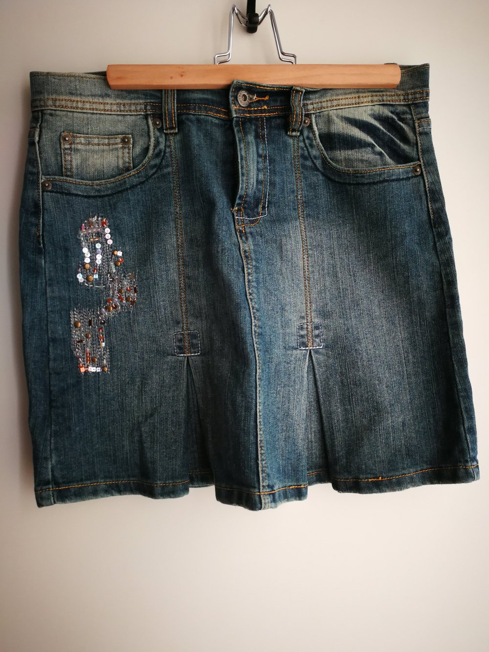 Jeansrock mit Applikation