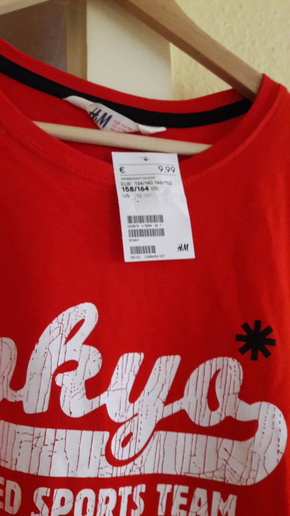 Shirt für Jungs NEU orange rot von H&M 158/164