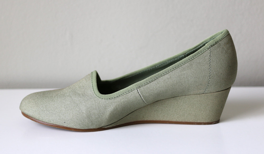 Flip Flop Damen Pumps Wedges Schuhe hellgrün Gr. 38 *Ungetragen*