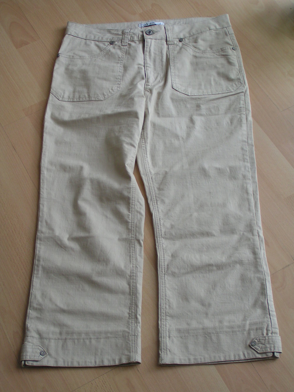  Piano Premium 7/8 Stretch Jeans Hose Capri Boyfriend Cargo Gr.42 Beige Neu 39,95