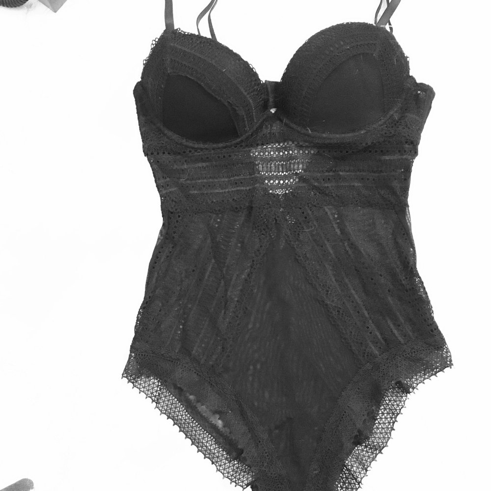 Spitzenbody H&M schwarz