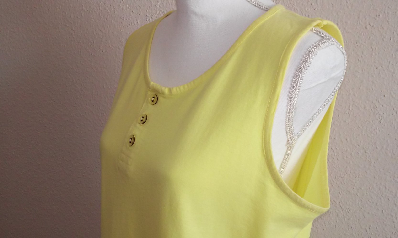 Neu! klassisches Trägershirt Tanktop Shirt Top gelb sweet valley