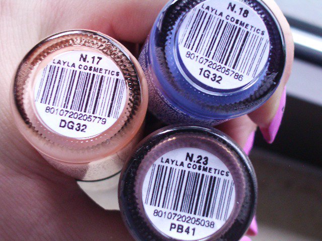 3 x Layla Nagellack Gel Effect Apricot Blau Bronze Neu!