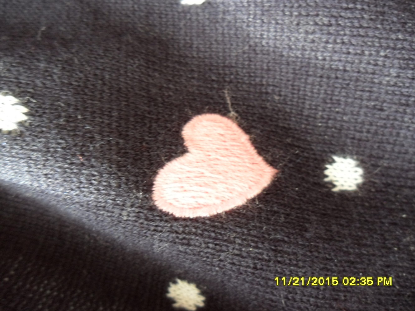 PROMOD Polka Dots Punkte Pullover Sweat Shirt Dunkelblau Weiß XS S Kastenform NEU Herzchen