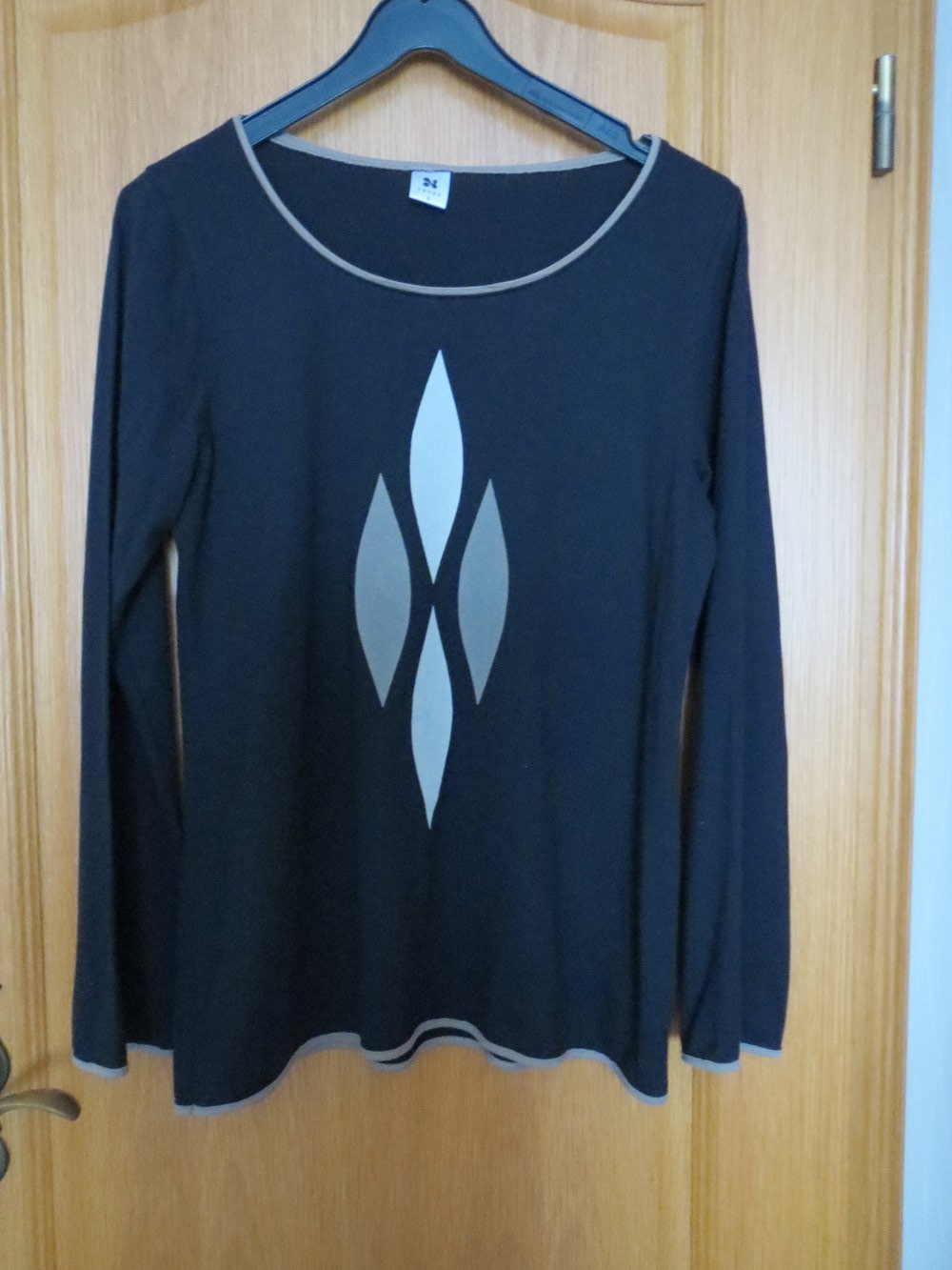 Shirt, Gr.38/40, Langarm, schwarz