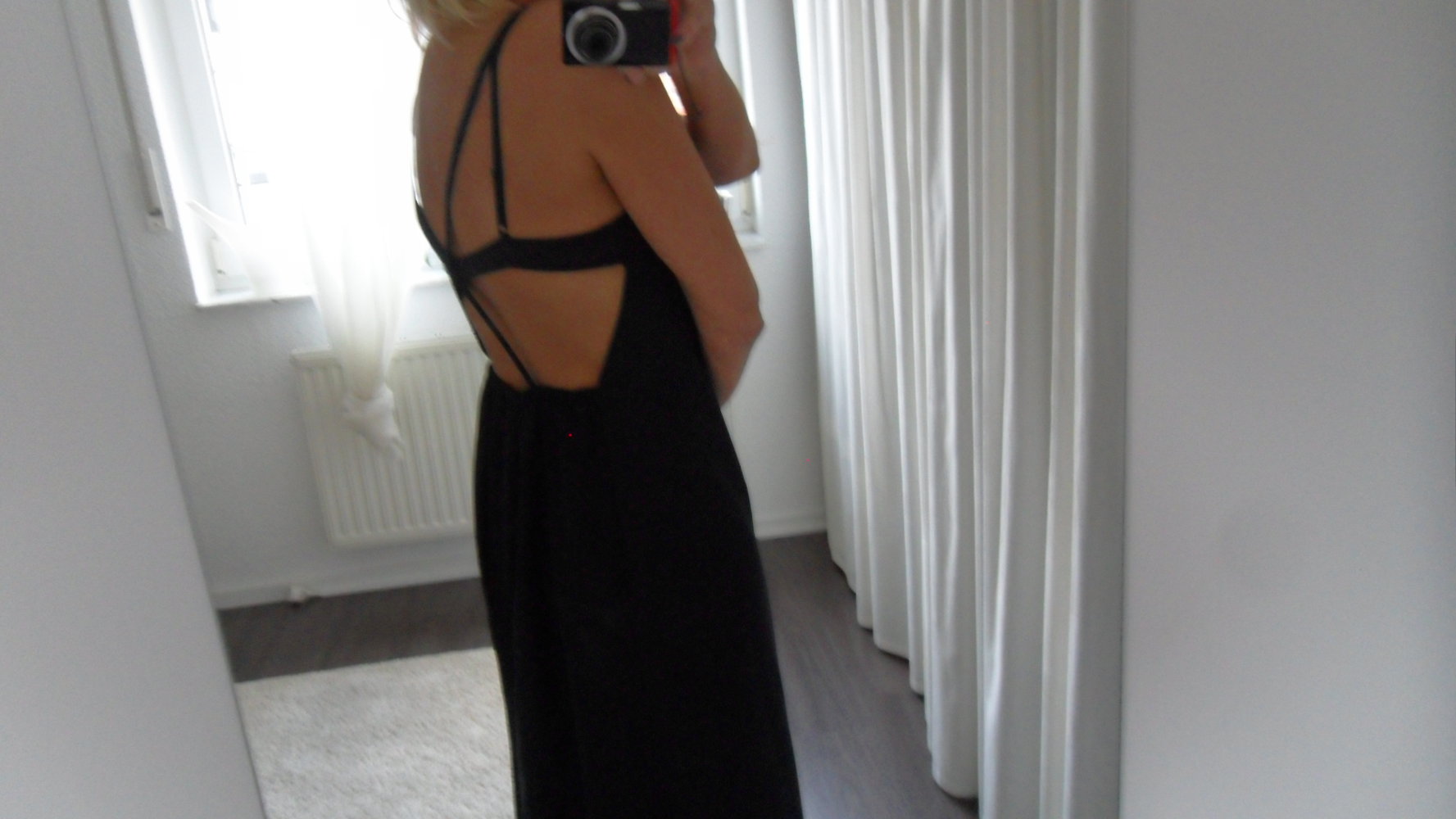 Schwarzes Maxikleid von Zero in Gr. 38/ 40 - rückenfrei - wunderschön - 