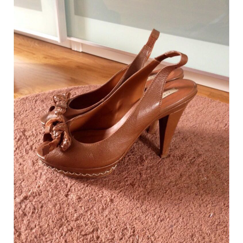 Zara Heels Blogger braun Plateau 