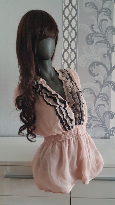 Apricot Bluse mit Rüschen ausgez. 44 eher für 40 und 42 M L XL