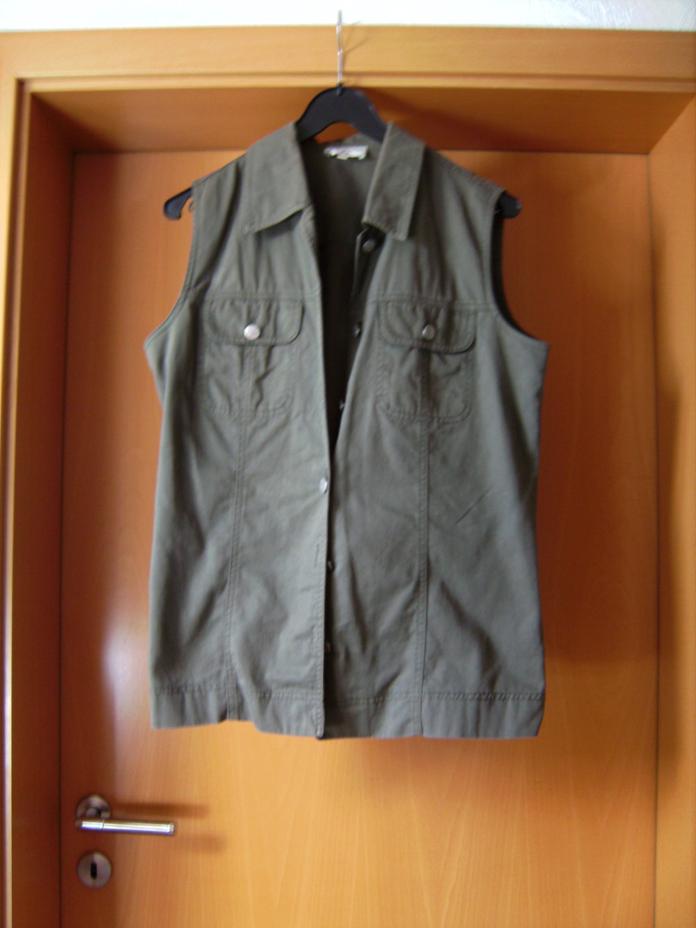 Jeansjacke Cargo, Gr. M, Wissmach, oliv, Jacke Ärmellos Jeansjacke Canvas